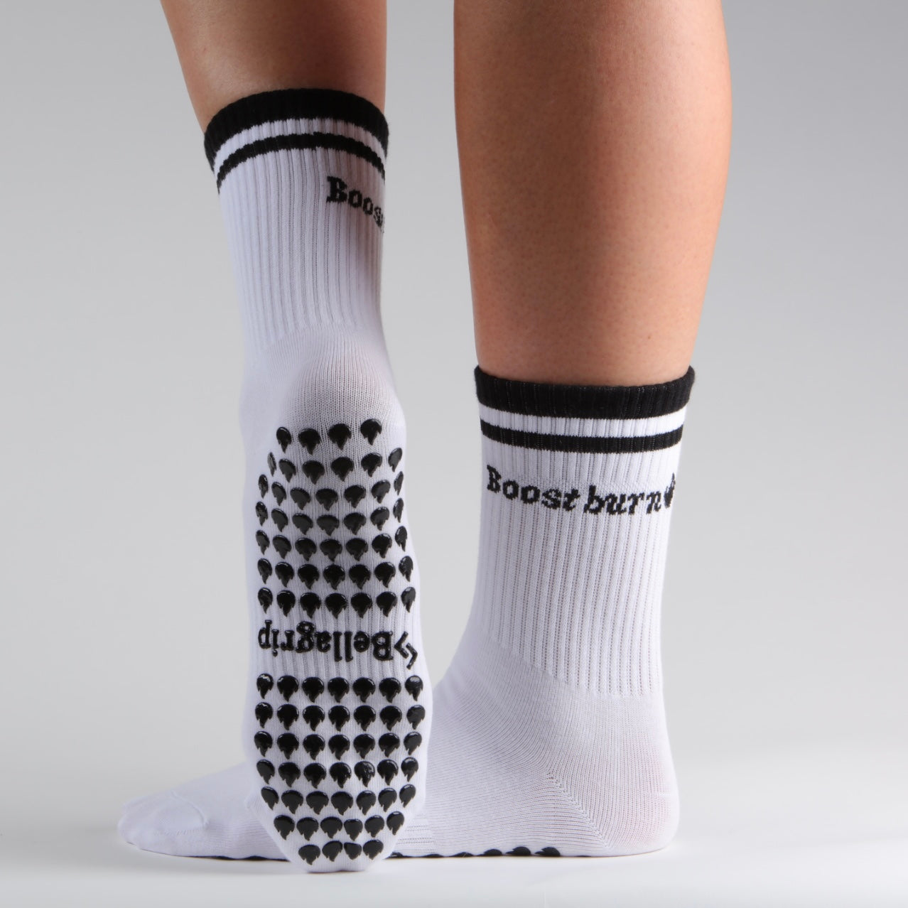 Boost Burn Sock in White & Black