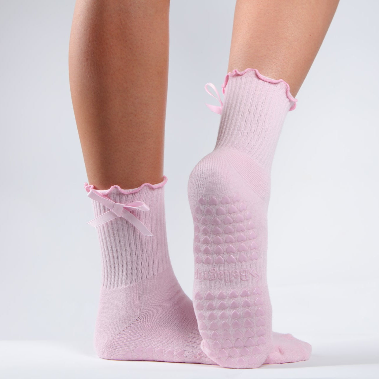 Margot Bow Sock in Perfect Pink