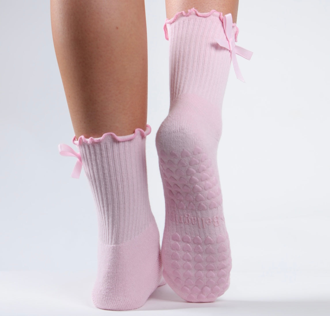 Margot Bow Sock in Perfect Pink