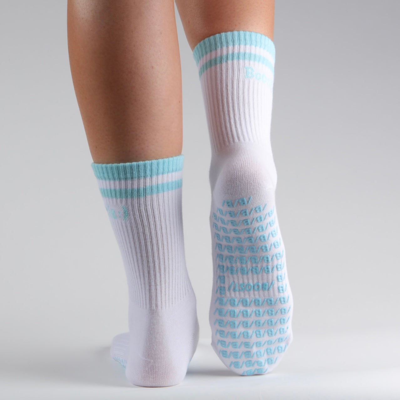 Boostie :) Sock in White & Boost Blue
