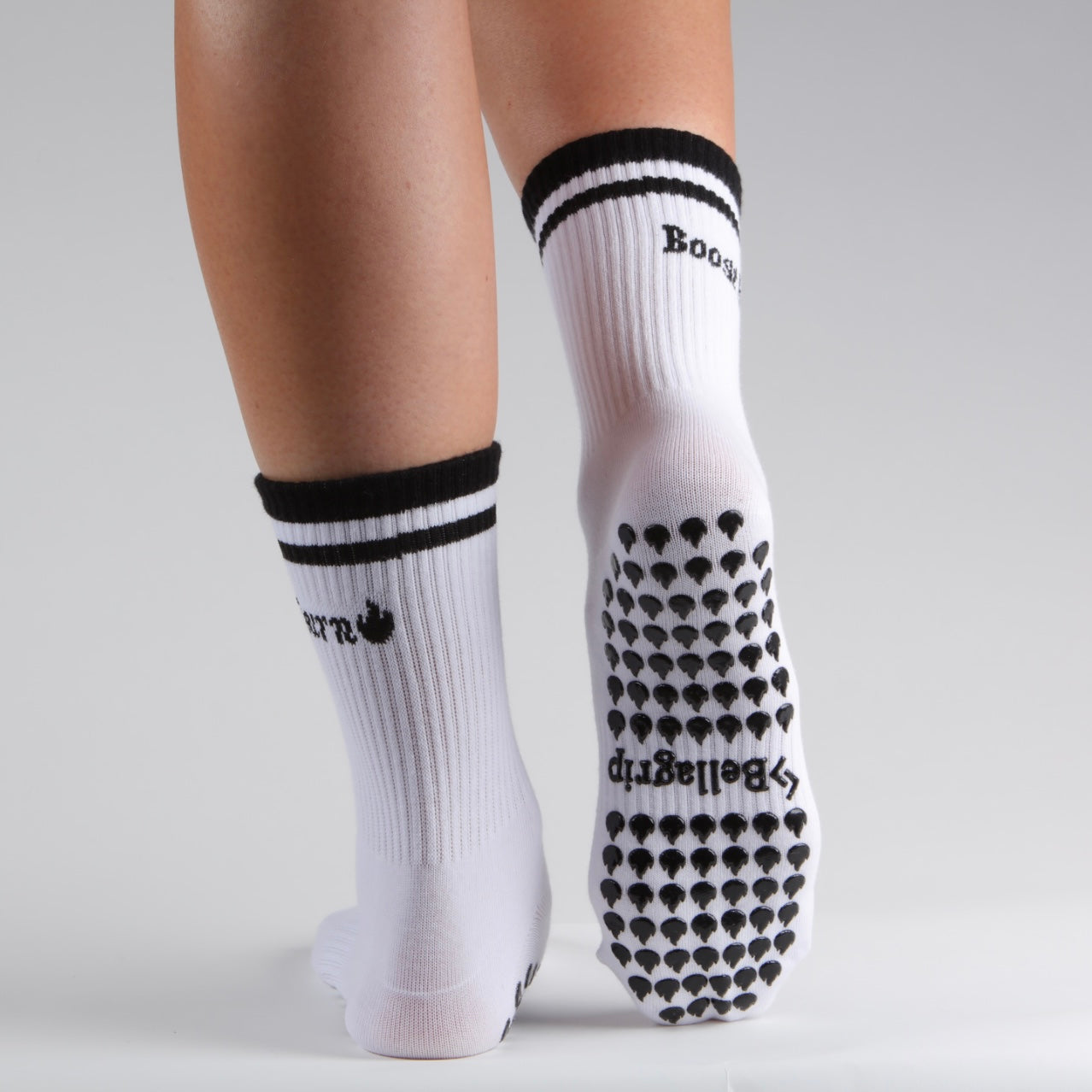Boost Burn Sock in White & Black