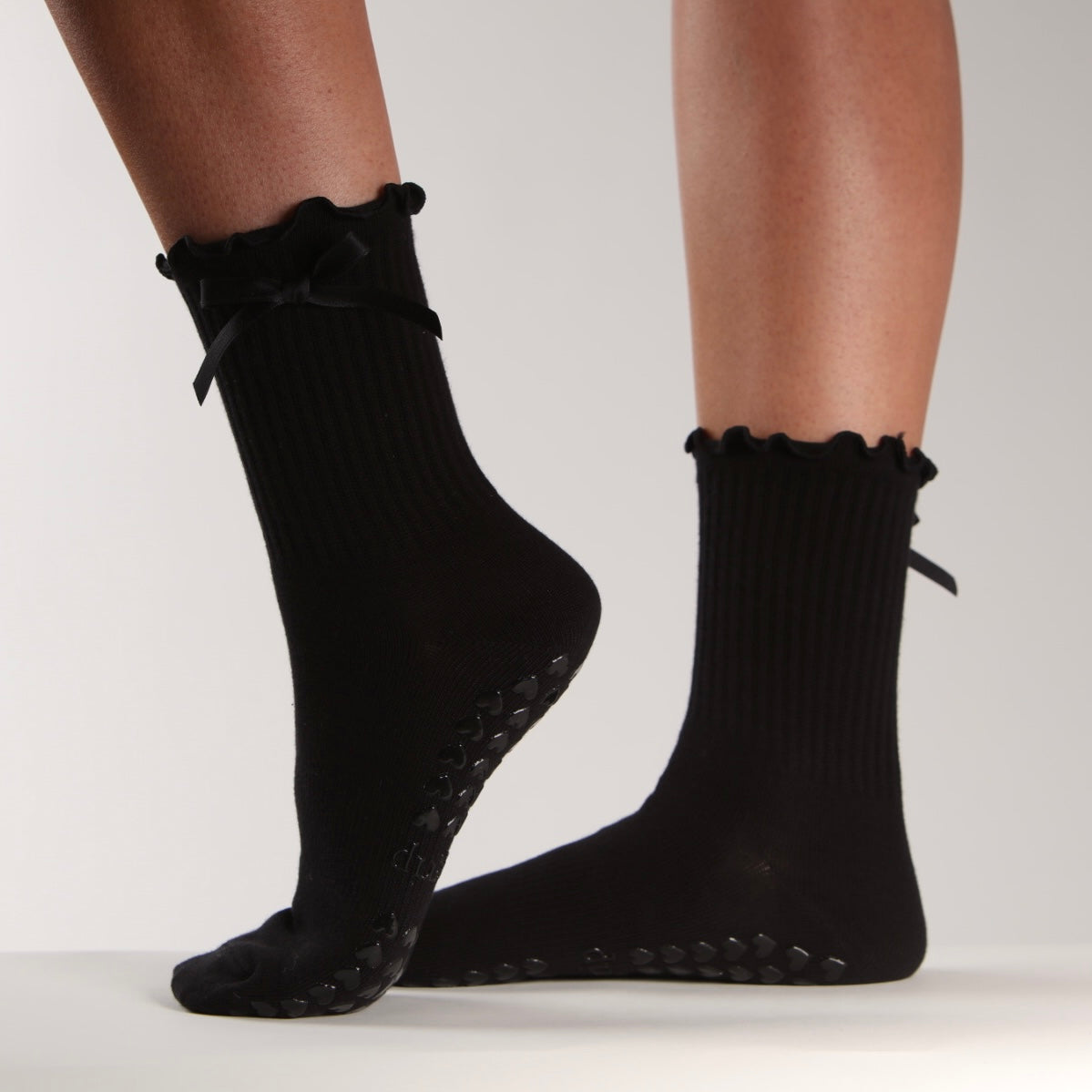 Margot Bow Sock in Black