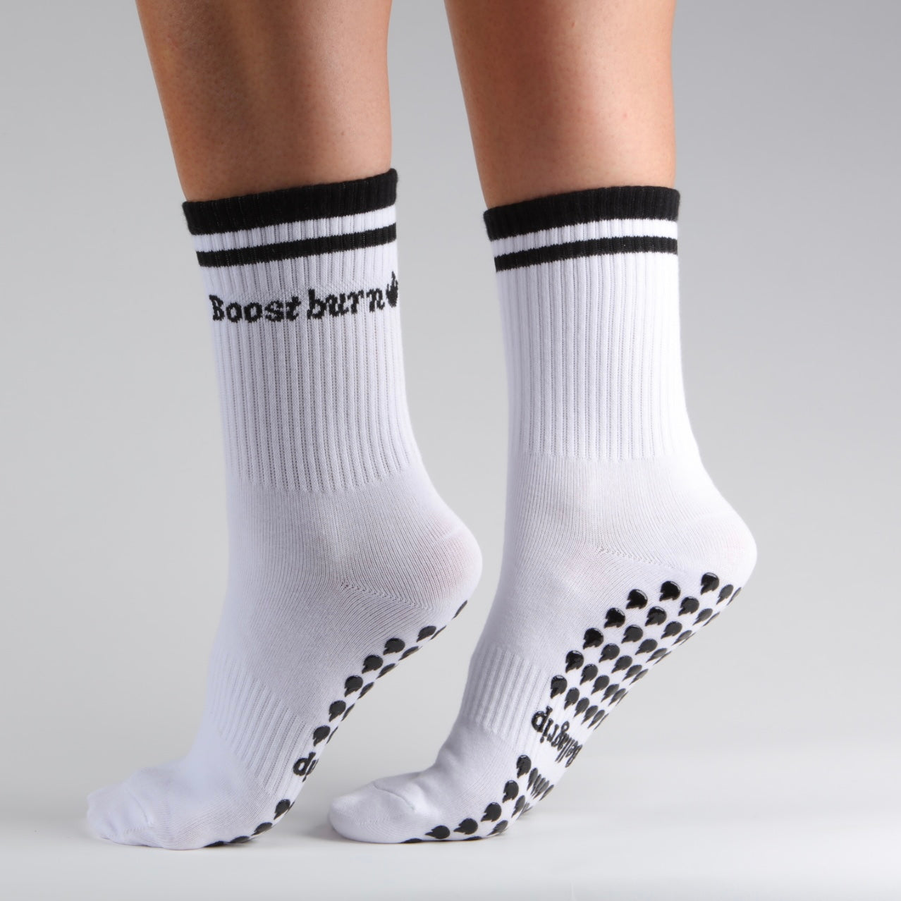 Boost Burn Sock in White & Black