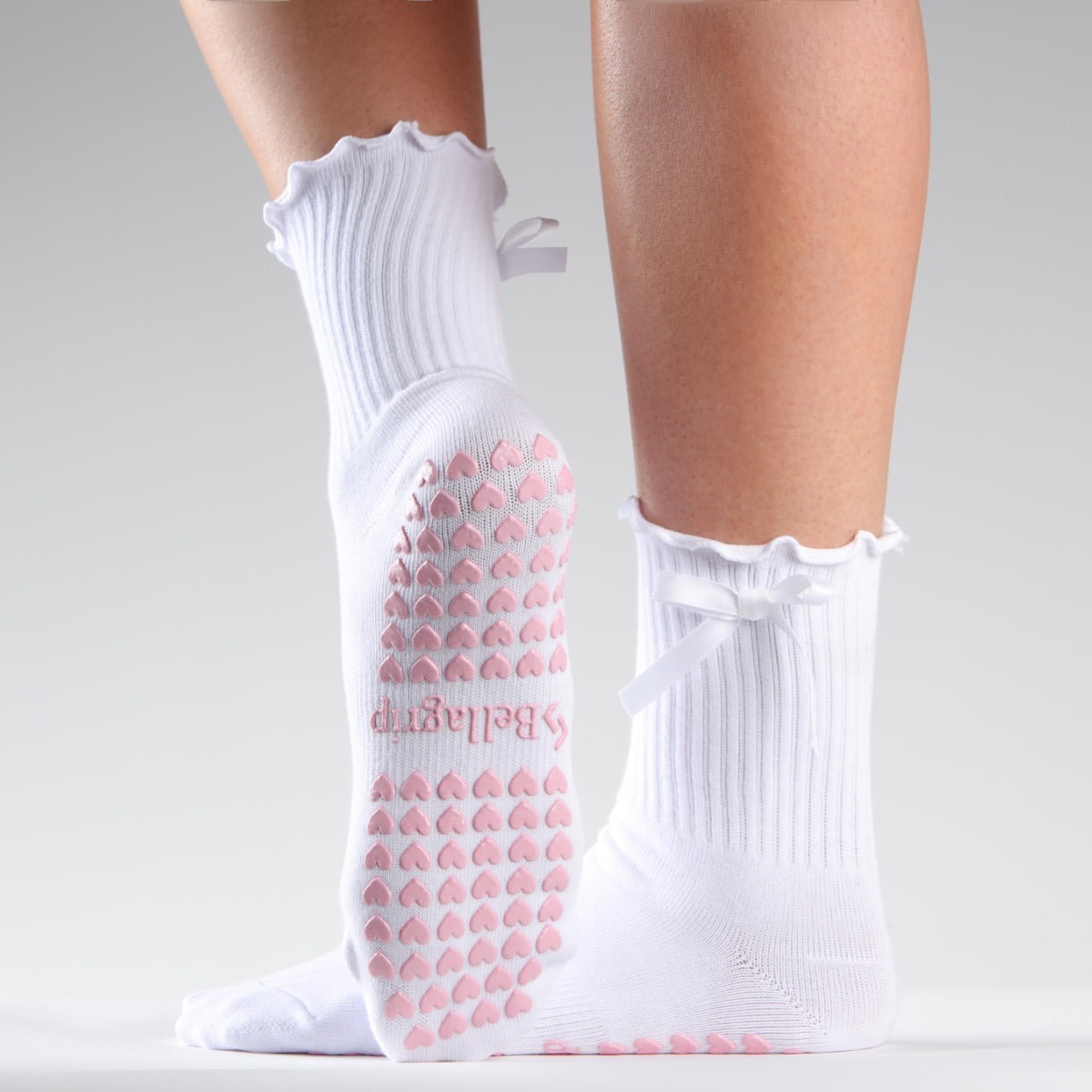Margot Bow Sock in White