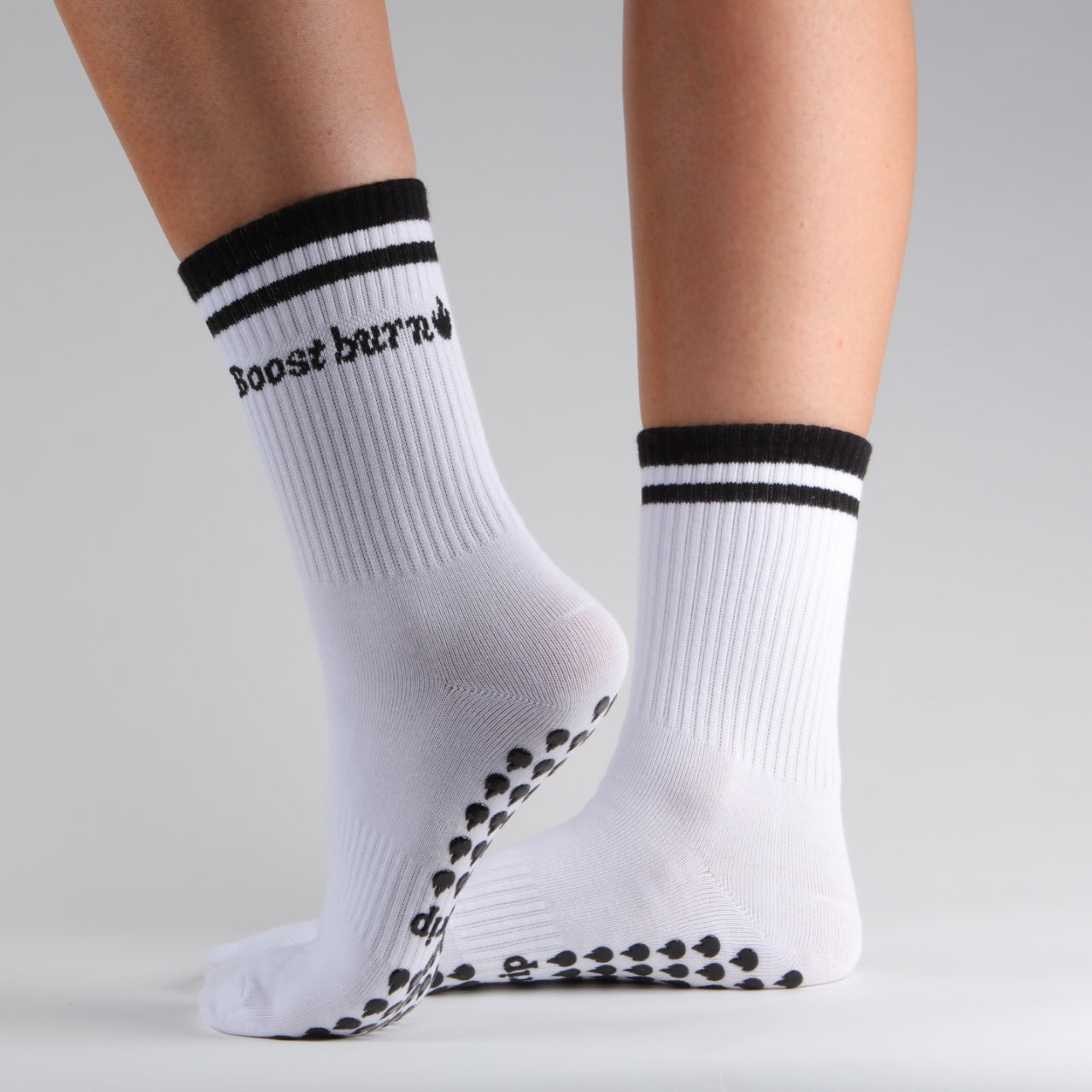 Boost Burn Sock in White & Black